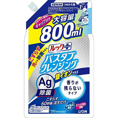 ルックプラス バスタブクレンジング 銀イオンプラス 香りが残らないタイプ 大容量つめかえ用 800ml