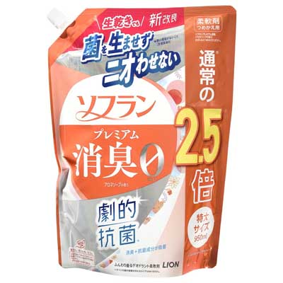 ライオン ソフラン プレミアム消臭 アロマソープの香り つめかえ用特大 950ml