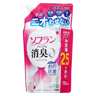ライオン　ソフラン　プレミアム消臭　フローラルアロマの香り つめかえ用　750ｍｌ