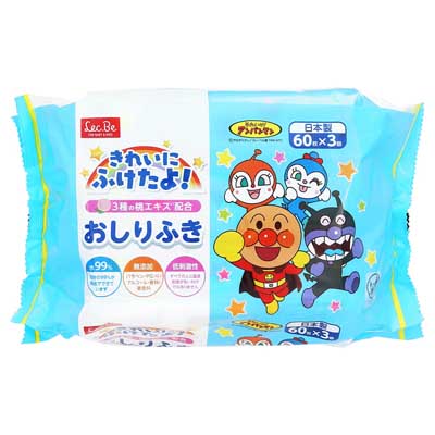 レック　きれいにふけたよ！おしりふき　60枚×3個入