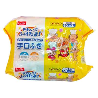 レック　きれいにふけたよ！手口ふき　60枚×3個