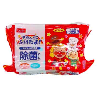 レック　きれいにふけたよ！除菌シート　56枚×3個