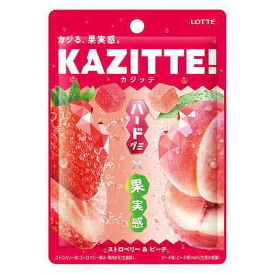 ロッテ　カジッテ　ハードグミ　ストロベリー＆ピーチ　80ｇ