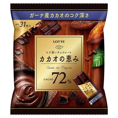 ロッテ カカオの恵み72% 124g