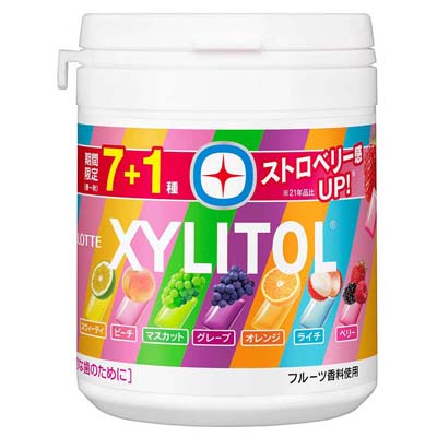 ロッテ キシリトールガム 7+1種アソートボトル 133g