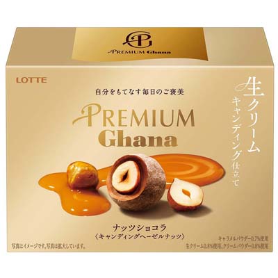 ロッテ　プレミアムガーナ　ナッツショコラ〈キャンディングヘーゼルナッツ〉42g