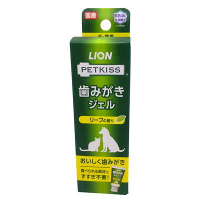 ライオン　PETKISS　歯みがきジェル　リーフの香り　40g