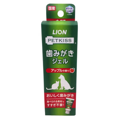 ライオン　PETKISS　歯みがきジェル　アップルの香り　40g