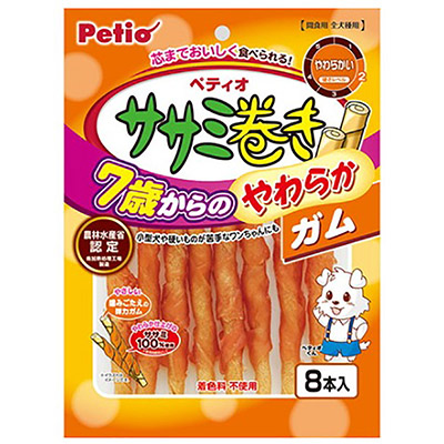 ペティオ　７歳からのやわらか　ササミ巻き　ガム　8本入