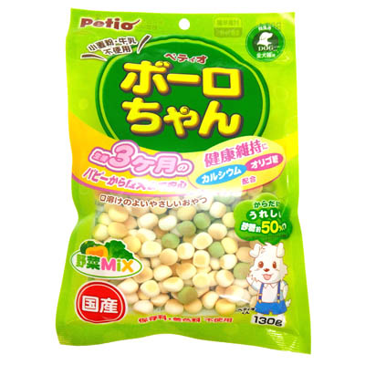 ペティオ からだにうれしいボーロちゃん 野菜Mix 130g