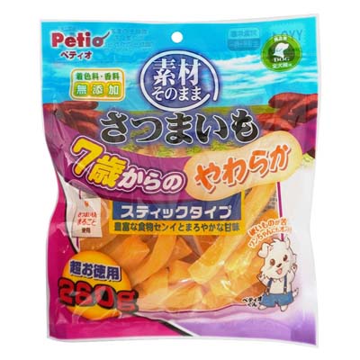 ペティオ 素材そのまま さつまいも 7歳からのやわらかスティックタイプ 260g