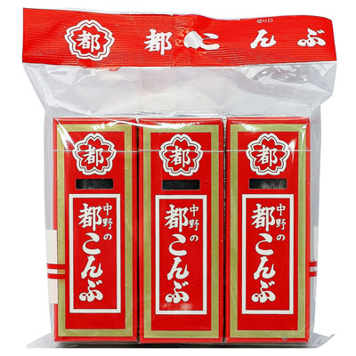 中野都こんぶ3本パック45g