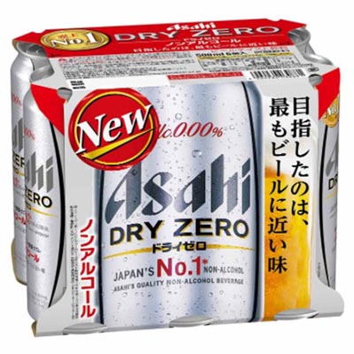 アサヒドライゼロ　５００ｍｌ×６缶