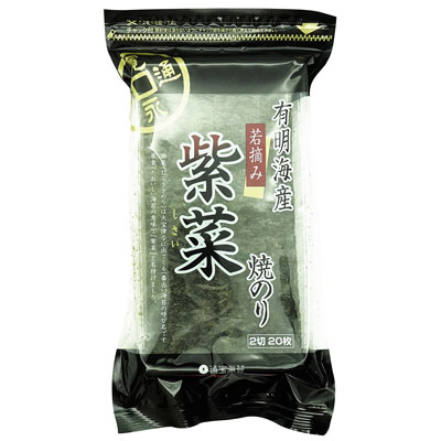 通宝 有明海産若摘み焼のり紫菜2切20枚