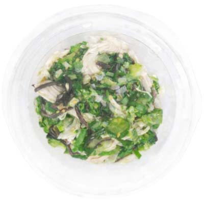 藻塩で食べる蒸し鶏オクラ