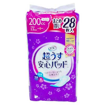 リフレ　超うす安心パッド　200cc　29cm　28枚入