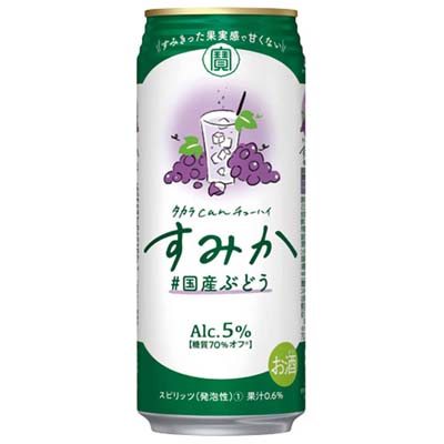 タカラ　canチューハイすみか国産ぶどう５００ｍｌ