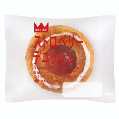 タカキベーカリー　ストロベリーデニッシュ　1個