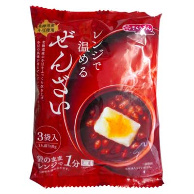 谷尾食糧　レンジで温めるぜんざい　3袋入