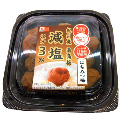 トノハタ　減塩紀州産南高梅　はちみつ梅　１００ｇ