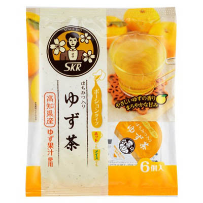 サクラ食品　はちみつ入りゆず茶ポーションタイプ　６個入