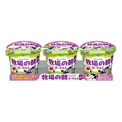 メグミルク　牧場の朝ヨーグルトぶどう　70g×3個