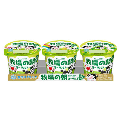 雪印メグミルク　牧場の朝ヨーグルト　マスカット　3個入