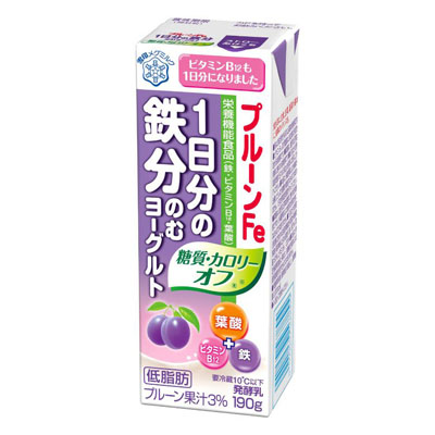 メグミルク プルーンFe 一日分の鉄分 飲むヨーグルト 糖質・カロリーオフ