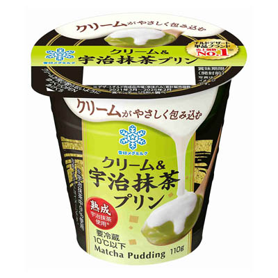 雪印メグミルク クリーム&宇治抹茶プリン 110g