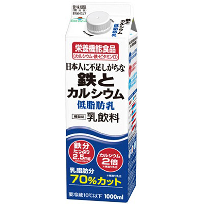 らくのうマザーズ 鉄とカルシウム低脂肪乳 1000ml
