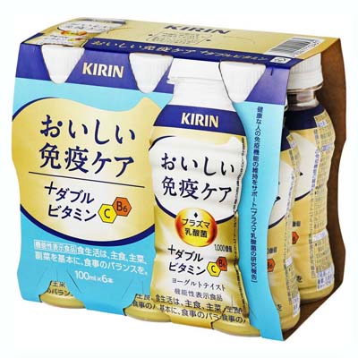 キリン　おいしい免疫ケア　＋ダブルビタミン　100ml×6本