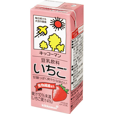 キッコーマン 豆乳飲料 いちご200ml