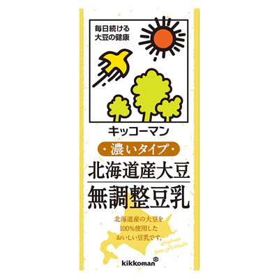 キッコーマン 北海道産大豆 無調整豆乳 濃いタイプ 1000ml