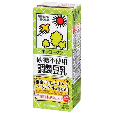 キッコーマン　砂糖不使用　調製豆乳　200ml