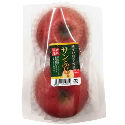 青森県産　糖度保証サンふじ（りんご）2玉入