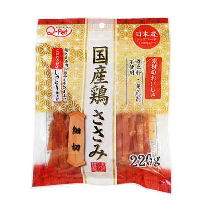 Q-Pet　国産鶏ささみ　細切　220ｇ