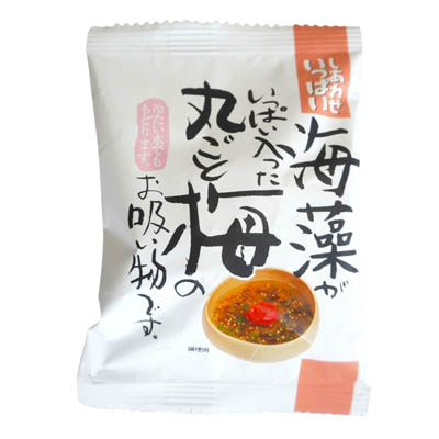 コスモス食品 しあわせいっぱい 海藻がいっぱい入った丸ごと梅のお吸い物です。 1食