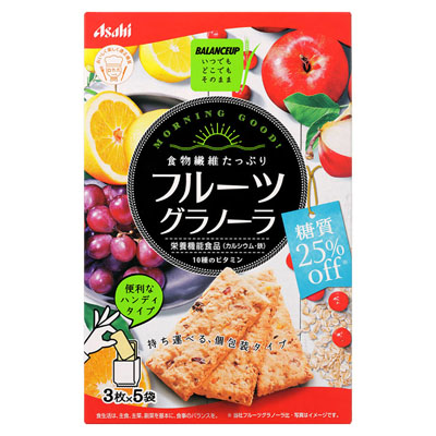 アサヒフルーツグラノーラ糖質オフ3枚×5袋