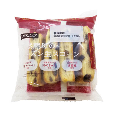 フランソア　天然酵母のレーズン生スコーン　４個入