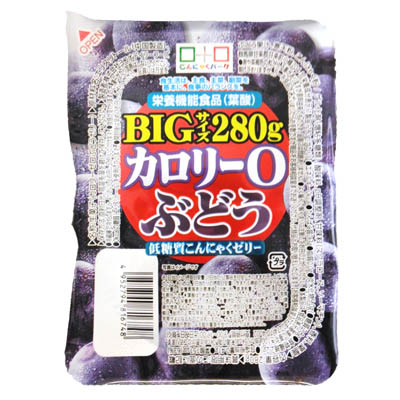 ヨコオ　カロリー０ぶどう　低糖質こんにゃくゼリーBIG　280ｇ