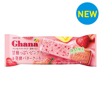 ロッテ　ガーナチョコ＆クッキーサンド　恋味いちご　76ｍｌ