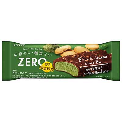 ロッテ ZERO ビスケットクランチチョコバー 香る焙煎抹茶 75ml