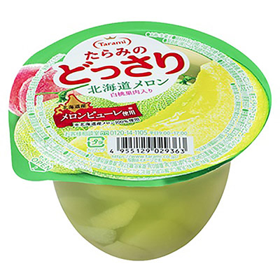 たらみ たらみのどっさり北海道メロン白桃果肉入り