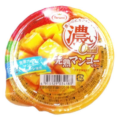たらみ 濃い0kcal 完熟マンゴーゼリー ナタデココ入り 195g