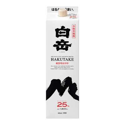 高橋  白岳 25度パック1.8L