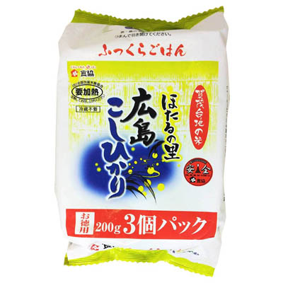 食協 無菌パック米飯 ほたるの里 広島こしひかり 200g×3個パック