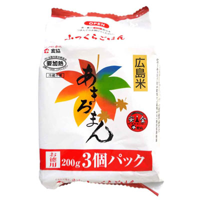 食協 無菌包装米飯 広島米あきろまん 200g×3個パック