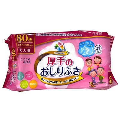 厚手のおしりふき　大人用　80枚入