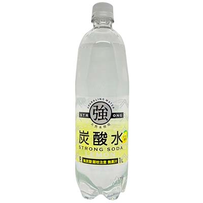 友桝飲料 強炭酸水レモン1L