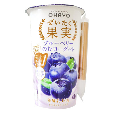オハヨー　ぜいたく果実ブルーベリーのむヨーグルト　180g